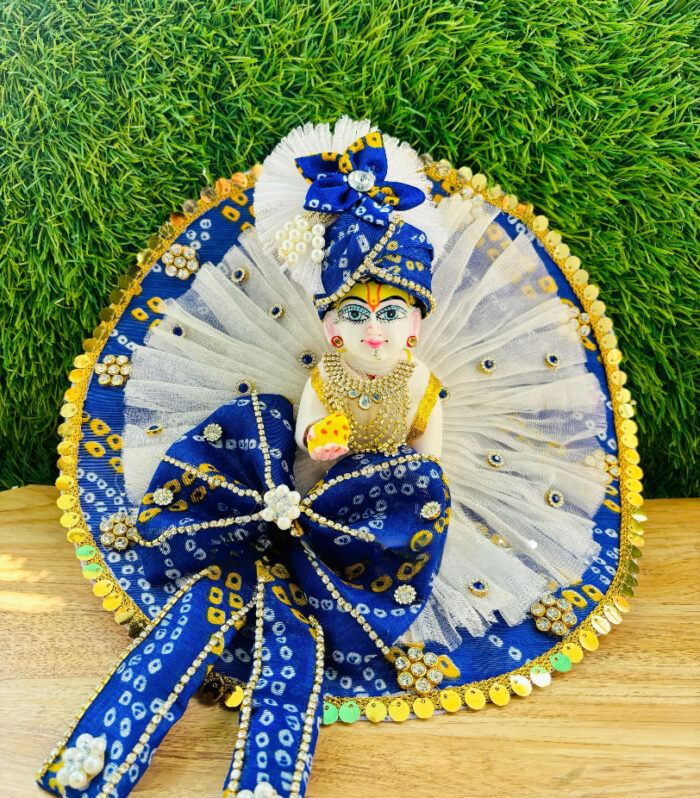 Bal Gopal Bow Dress | Handcrafted Floral-Cut Poshak