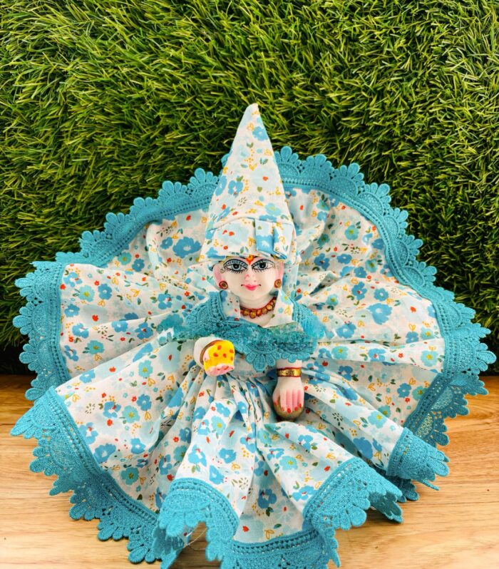 Light Weighted Printed Cotton Dress with Cone Cap