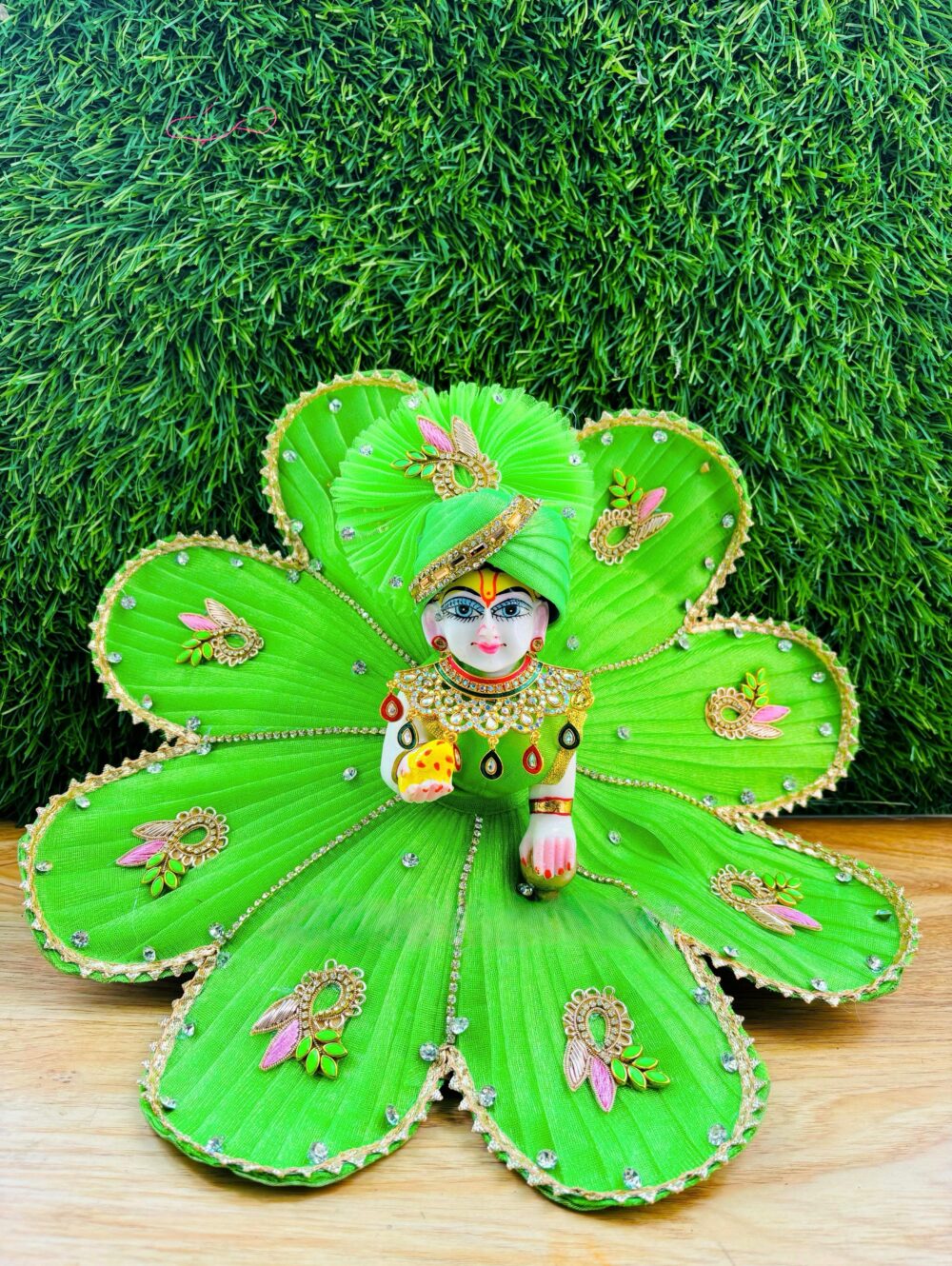 Bal Gopal Flower-Cut Dress | Handmade Traditional Poshak