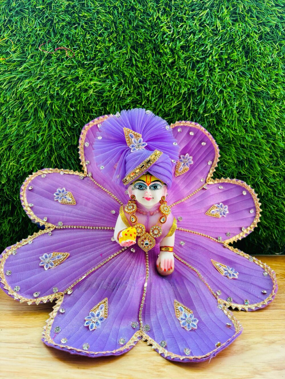 Bal Gopal Flower-Cut Dress | Handmade Traditional Poshak - Image 2