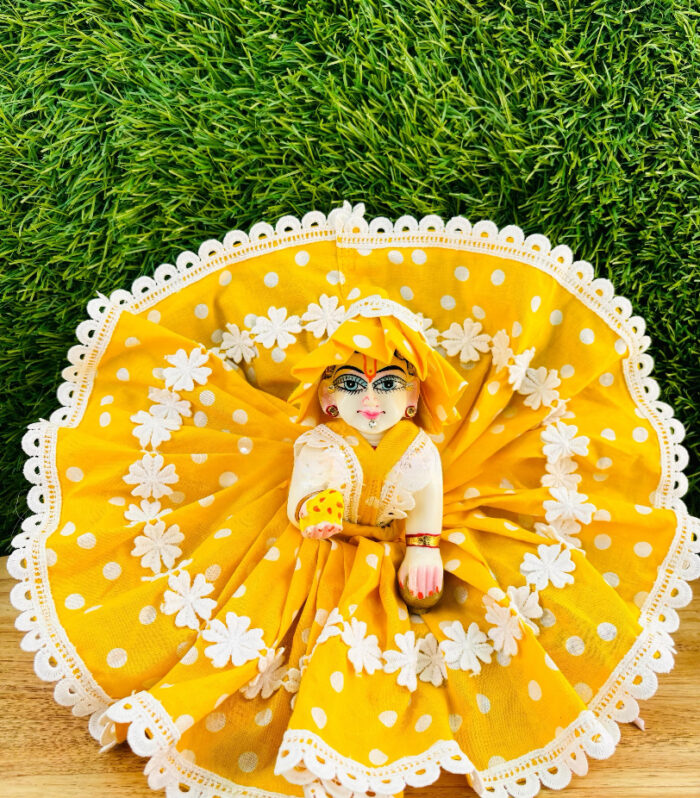 Bal Gopal Floral Lace Hat | Handmade Decorative Poshak