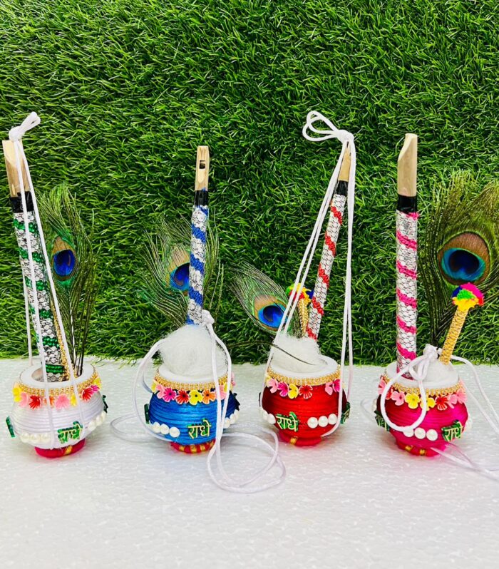 Dahi Handi Decoration Set with Matki and Bansuri